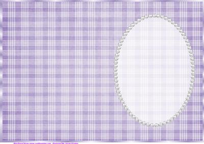 Shades of Purple Plaid Insert, with Pearls