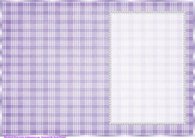 Shades of Purple Plaid Insert, with Pearls 2