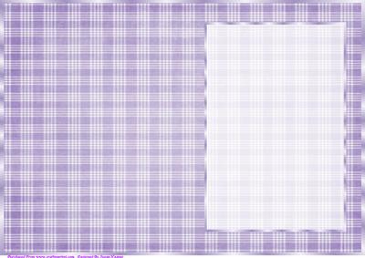 Shades of Purple Plaid Insert, with Borders