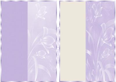 A5 Cream and Purple Floral Card Fronts