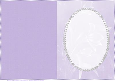Duo Purple Floral Insert, with Pearls