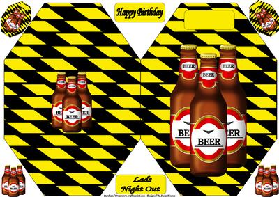 Caution Beer Drinking in Progress! Octagon Card