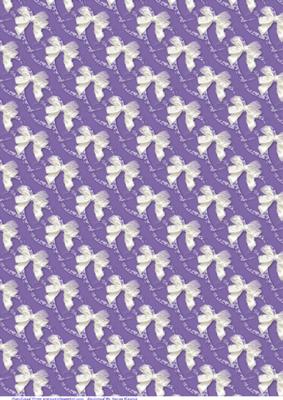 Purple Hearts & Cream Bows Paper 2