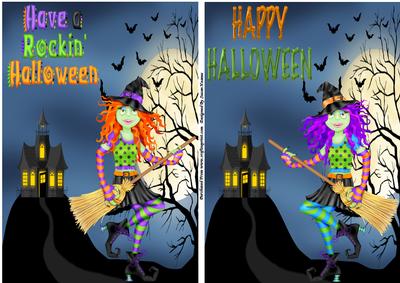 Rockin Witch Halloween Toppers