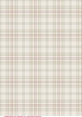 Christmas Cream-beige Tartan Paper