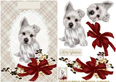 Sweet Little Terrier Pups Christmas