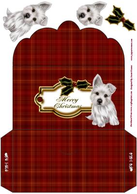 Sweet Little Terrier Pups Christmas Money Wallet
