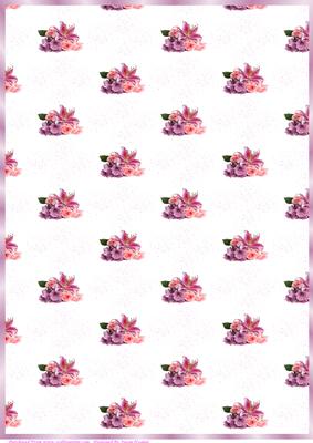 Laid Bouquet & Glitter Paper, with Border