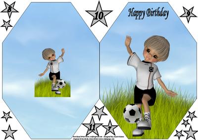 Playing Football Cut and Fold