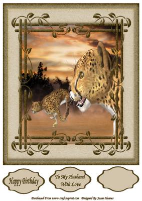 The Chase is on Topper and Tags - Safari Collection