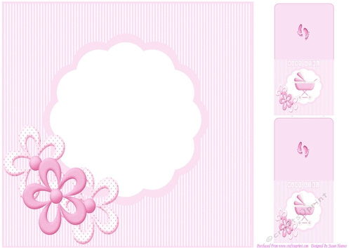 Welcome Little Baby Girl 8x8 Insert, With Gift Tags