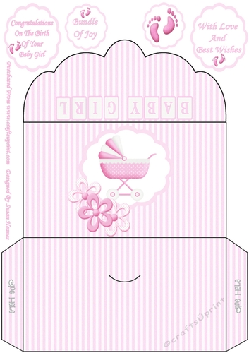 Welcome Little Baby Girl Money Wallet