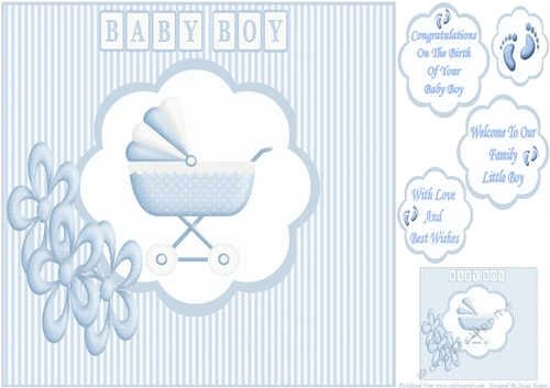 Welcome Little Baby Boy 8x8