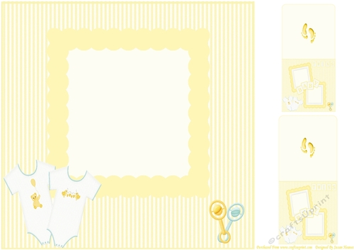 Congratulations On The Birth Of Your Little Twins 8x8 Insert, With Gift Tags