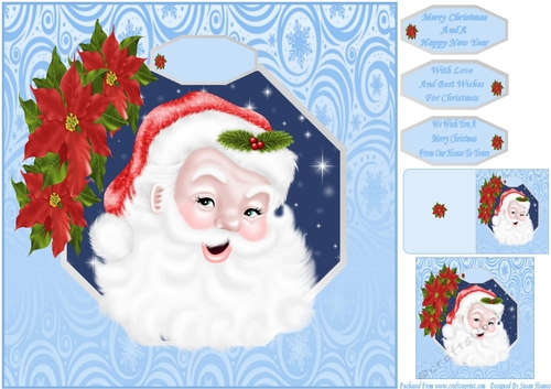 Cheery Santa Claus 8x8