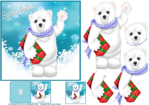 Merry Christmas Little Bear 6x6