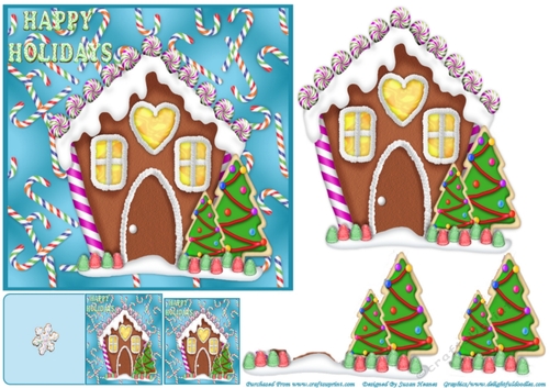Making Gingerbread Houses 6x6