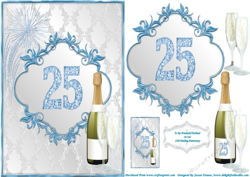 To My Wonderful Husband On Our 25th Wedding Anniversary