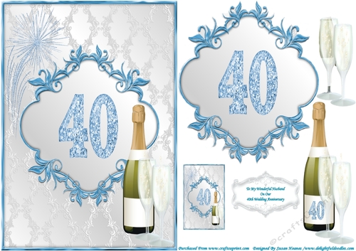 To My Wonderful Husband On Our 40th Wedding Anniversary