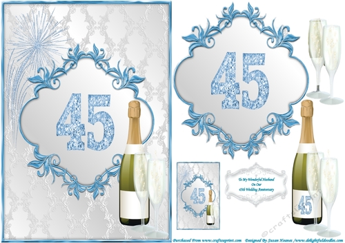 To My Wonderful Husband On Our 45th Wedding Anniversary