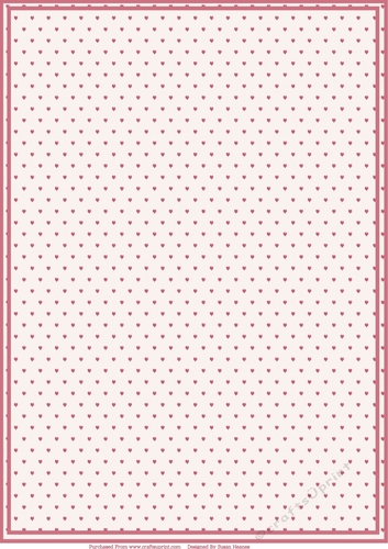 Shades Of Pink Hearts Paper