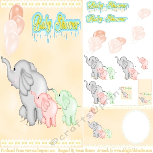 Baby Shower Twins 4 - Mini Kit