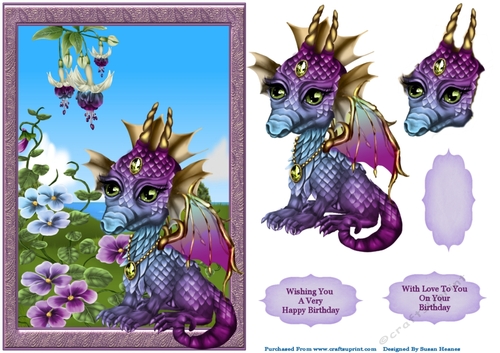 Sweet Little Purple Dragon