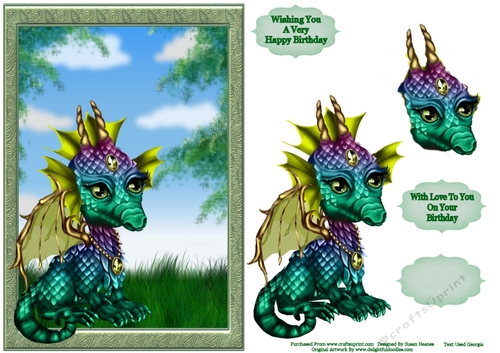 Sweet Little Emerald Green Dragon