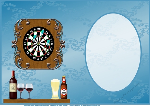  A Game Of Darts And Drinks With Friends Insert