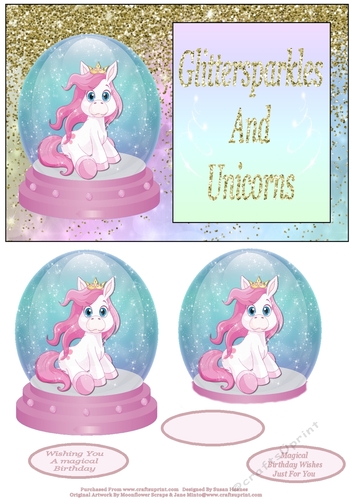 Glittersparkles And Unicorns - Birthday