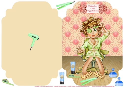 Have A Beauty Session On Your Birthday - Cut And Fold Card