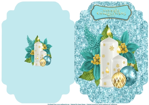 Merry Christmas Wishes - Cut And Fold Card
