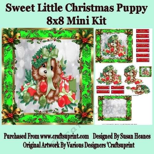 Sweet Little Christmas Puppy - 8x8 Mini Kit