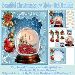 Beautiful Christmas Snowglobe - 8x8 Mini Kit