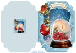 Beautiful Christmas Snowglobe - Cut And Fold Card