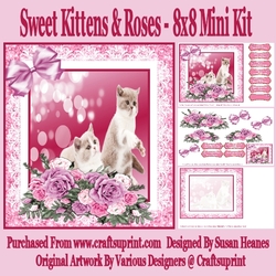 Sweet Kittens & Roses - 8x8 Mini Kit