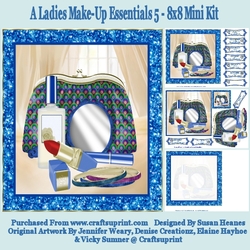 A Ladies Make-Up Essentials 5 - 8x8 Mini Kit
