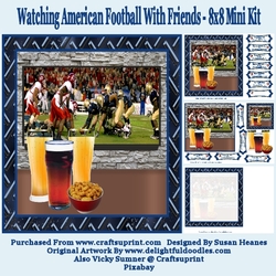 Watching American Football With Friends - 8x8 Mini Kit