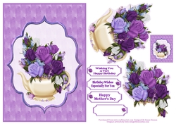 Beautiful Roses In A Tea Pot