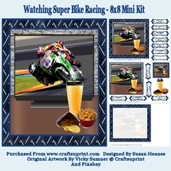 Watching Super Bike Racing - 8x8 Mini Kit