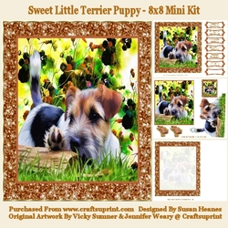 Sweet Little Terrier Puppy - 8x8 Mini Kit