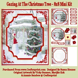 Gazing At The Christmas Tree - 8x8 Mini Kit