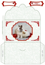 Rabbit In A Christmas Hat - Money Wallet