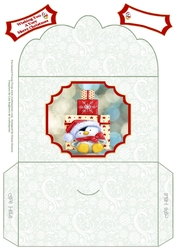 Penguin Christmas Present Pile - Money Wallet