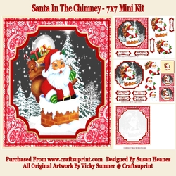 Santa In The Chimney - 7x7 Mini Kit