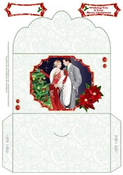 Red Art Deco Christmas - Money Wallet
