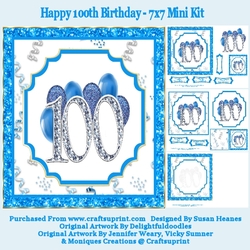 Happy 100th Birthday - 7x7 Mini Kit