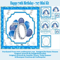 Happy 70th Birthday - 7x7 Mini Kit