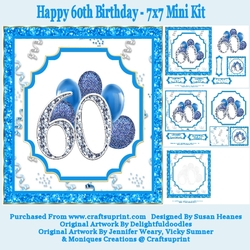 Happy 60th Birthday - 7x7 Mini Kit