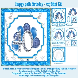 Happy 40th Birthday - 7x7 Mini Kit